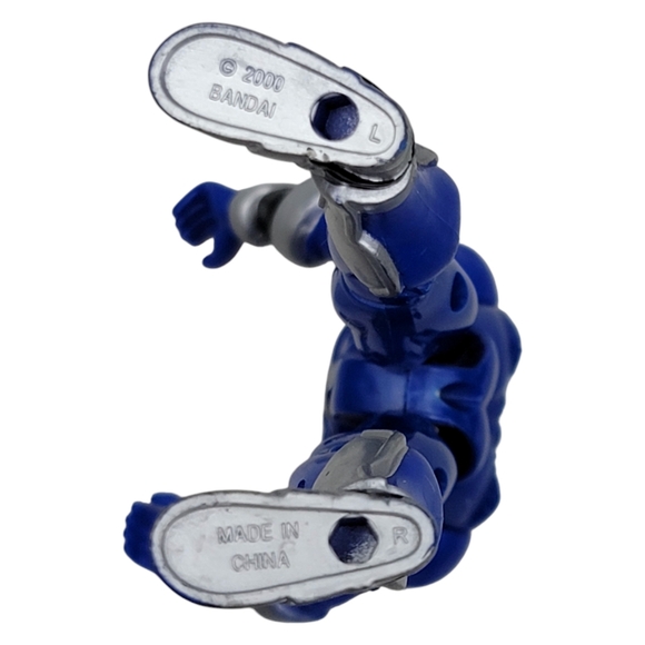 Power Rangers Time Force Deluxe Blue Mega Battle Power Ranger 5.5" - Bandai 2000 - Picture 4 of 4